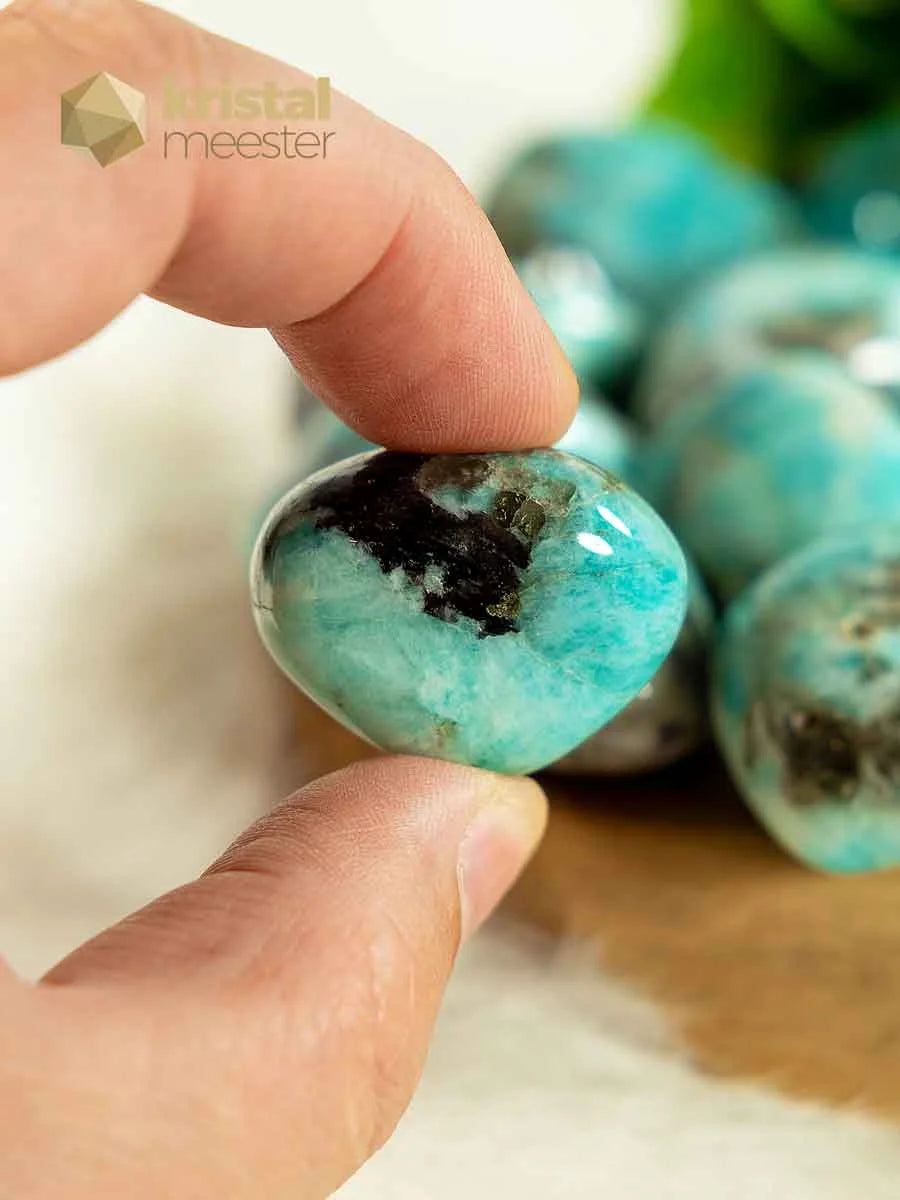 Amazonite EX Tumbled Stones - size L - Madagascar