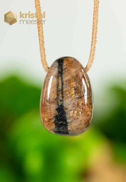 Chiastolite / Cross Stone Pendant - drilled - no. 2