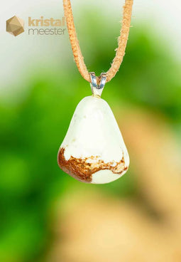 Lemon Magnesite pendant with silver loop - no. 1