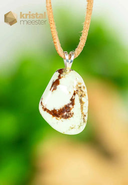 Lemon Magnesite pendant with silver loop - no. 3