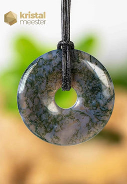 Moss Agate Donut - 40 mm