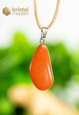 Red Jasper pendant with silver loop - no. 1