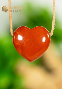 Red Jasper Heart Pendant, drilled - no. 3