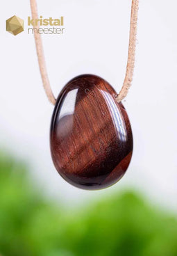 Red Tiger Eye Pendant, drilled - no. 4