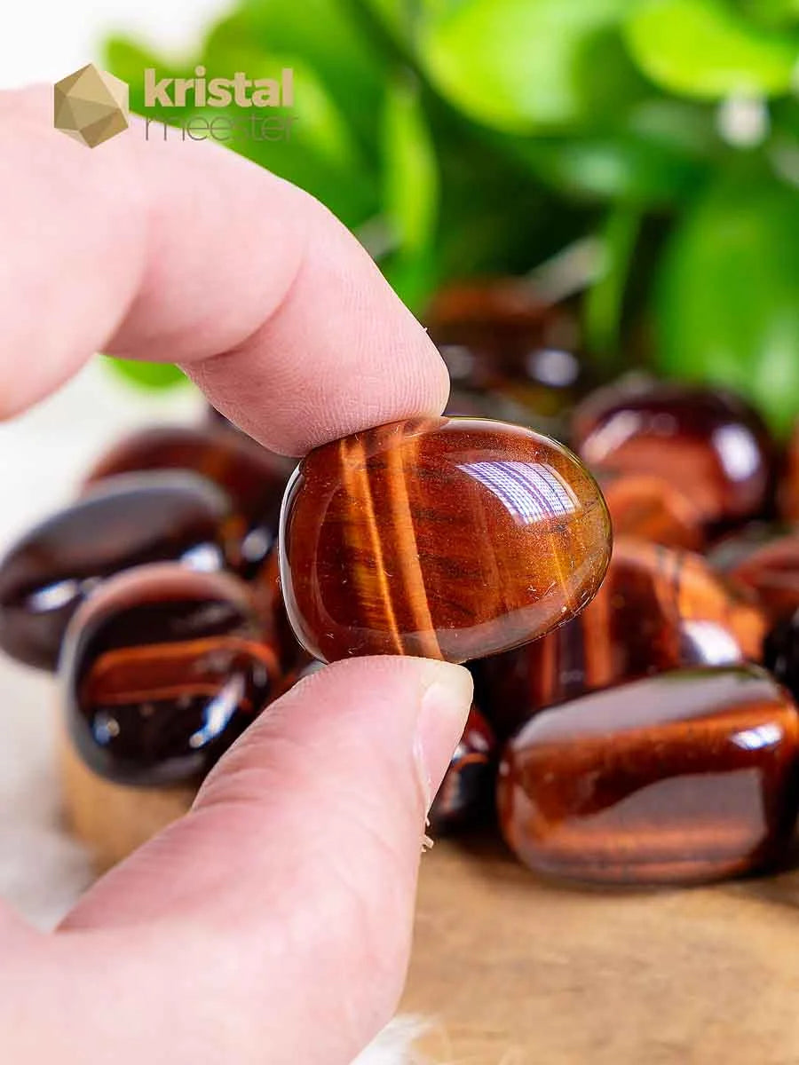 Red Tiger Eye Tumbled Stones - Size M