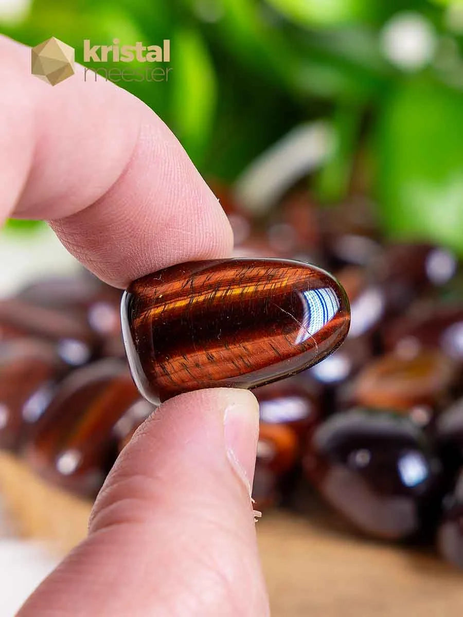 Red Tiger Eye Tumbled Stones - size S