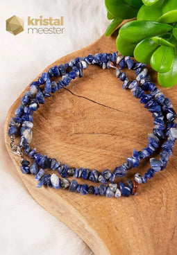 Sodalite Chip Necklace - 60 cm